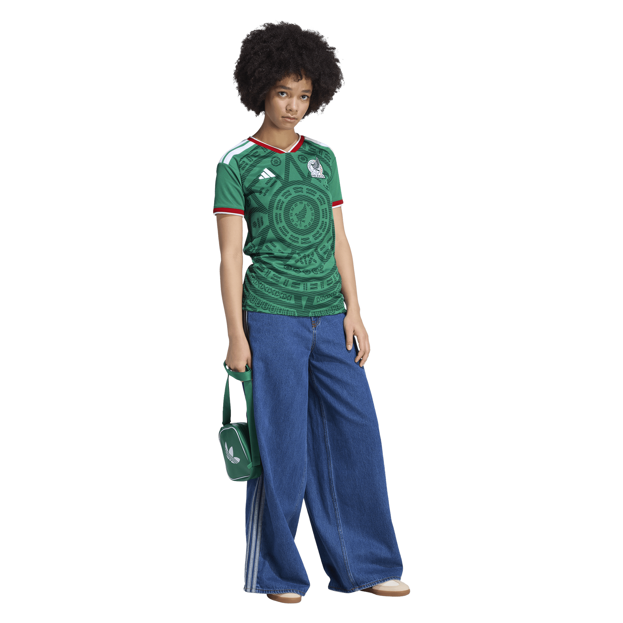 Womens adidas Mexico 26 Home Replica Football Jersey