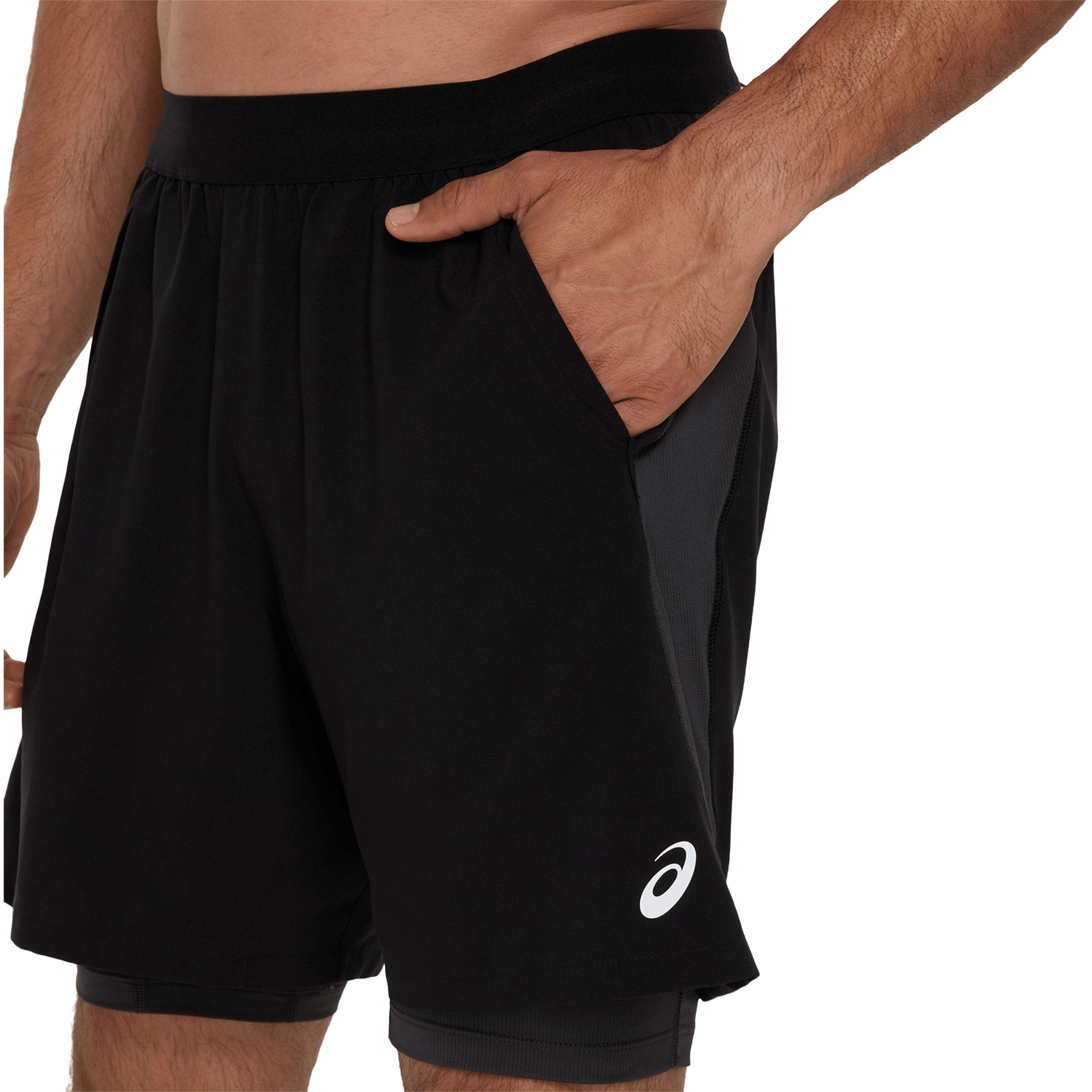 Mens Asics Road 2N1 7" Shorts