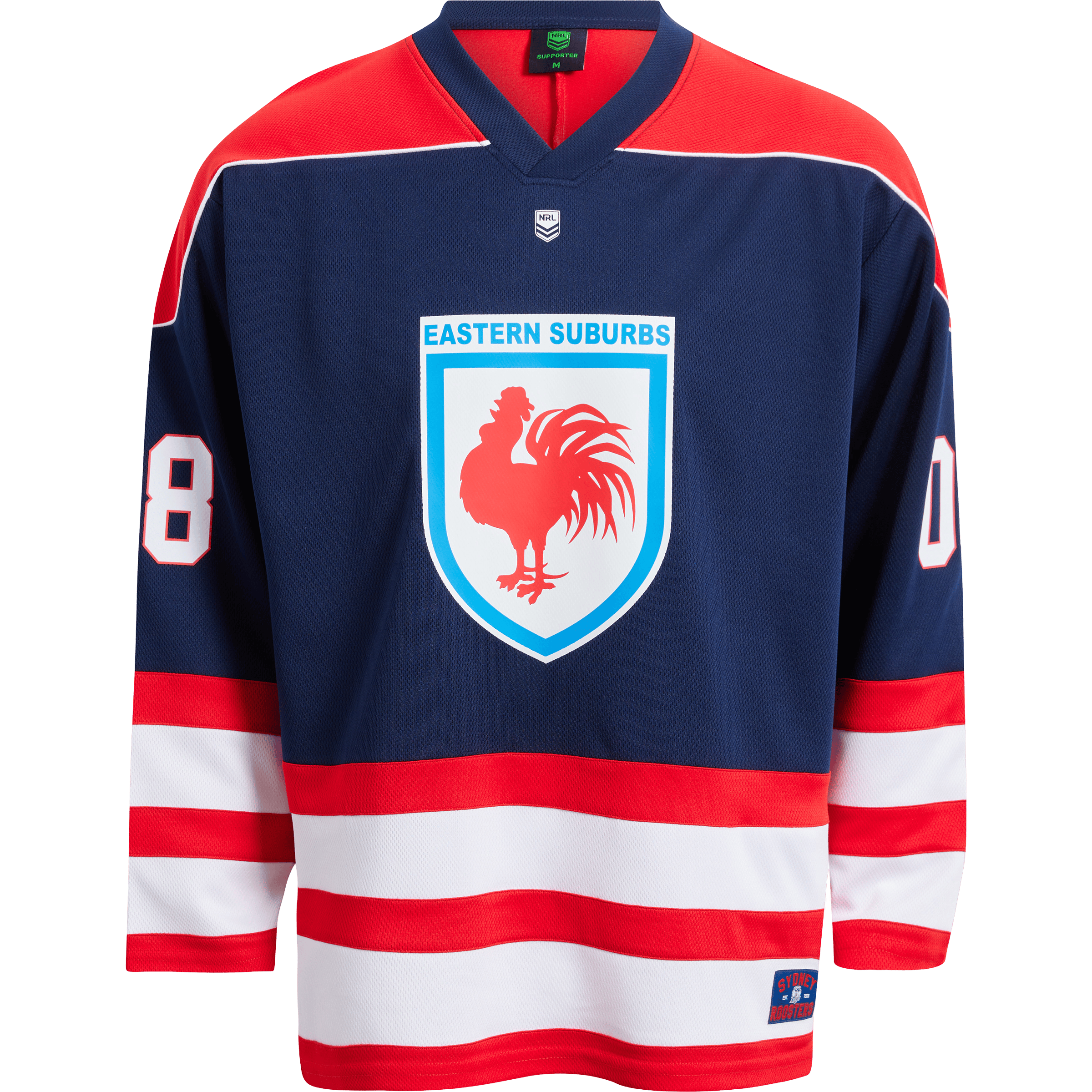 Mens Bleacher Athletic NRL Sydney Roosters Hockey Long Sleeve