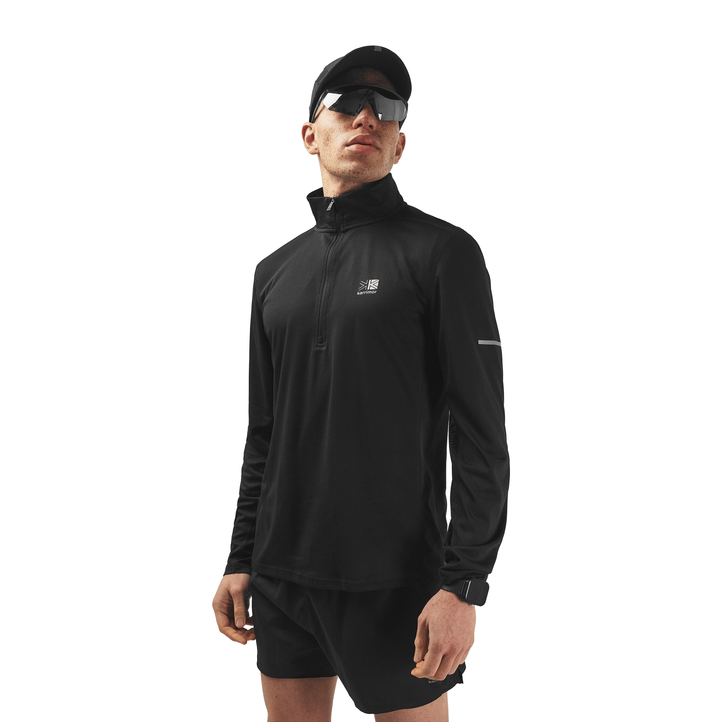 Mens Karrimor Quarter-Zip (Long Sleeve) Performance Top
