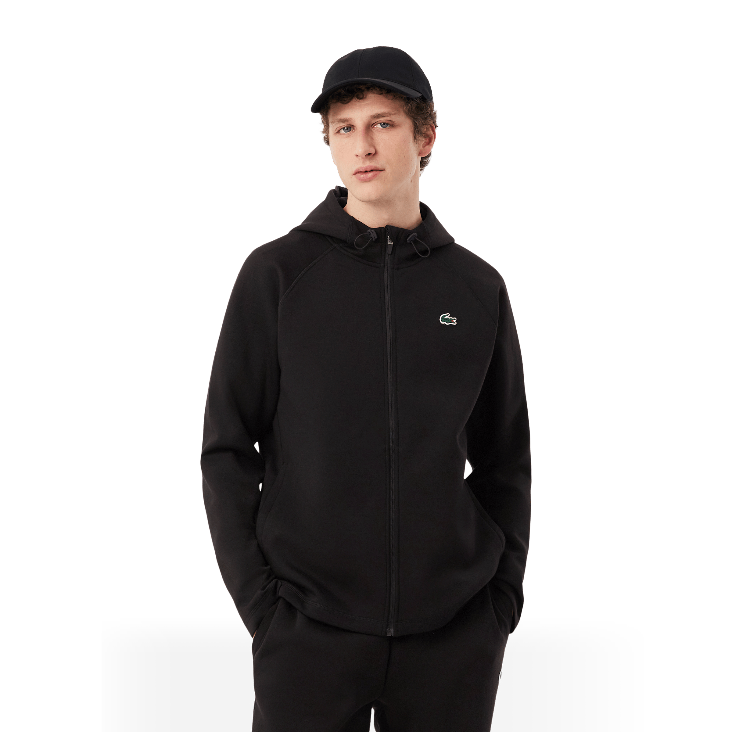 Mens Lacoste Sport Stretch Zipped Hoodie
