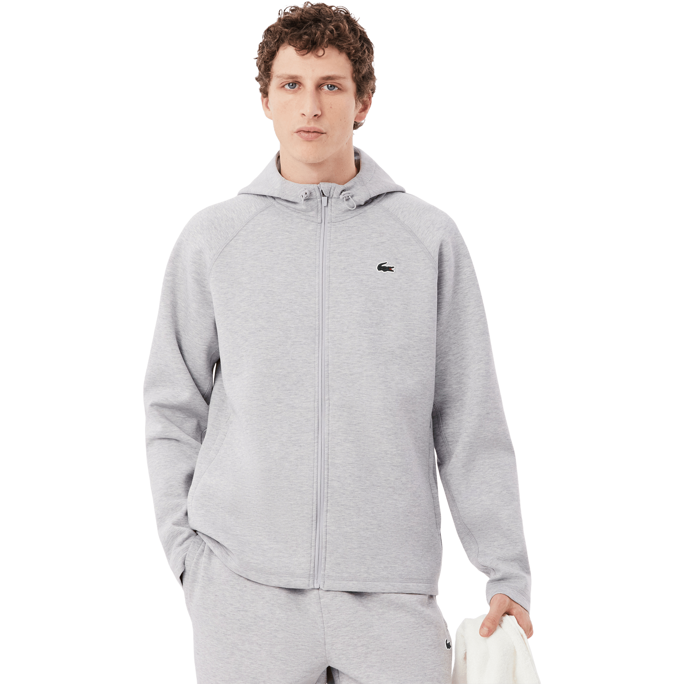 Mens Lacoste Sport Stretch Zipped Hoodie