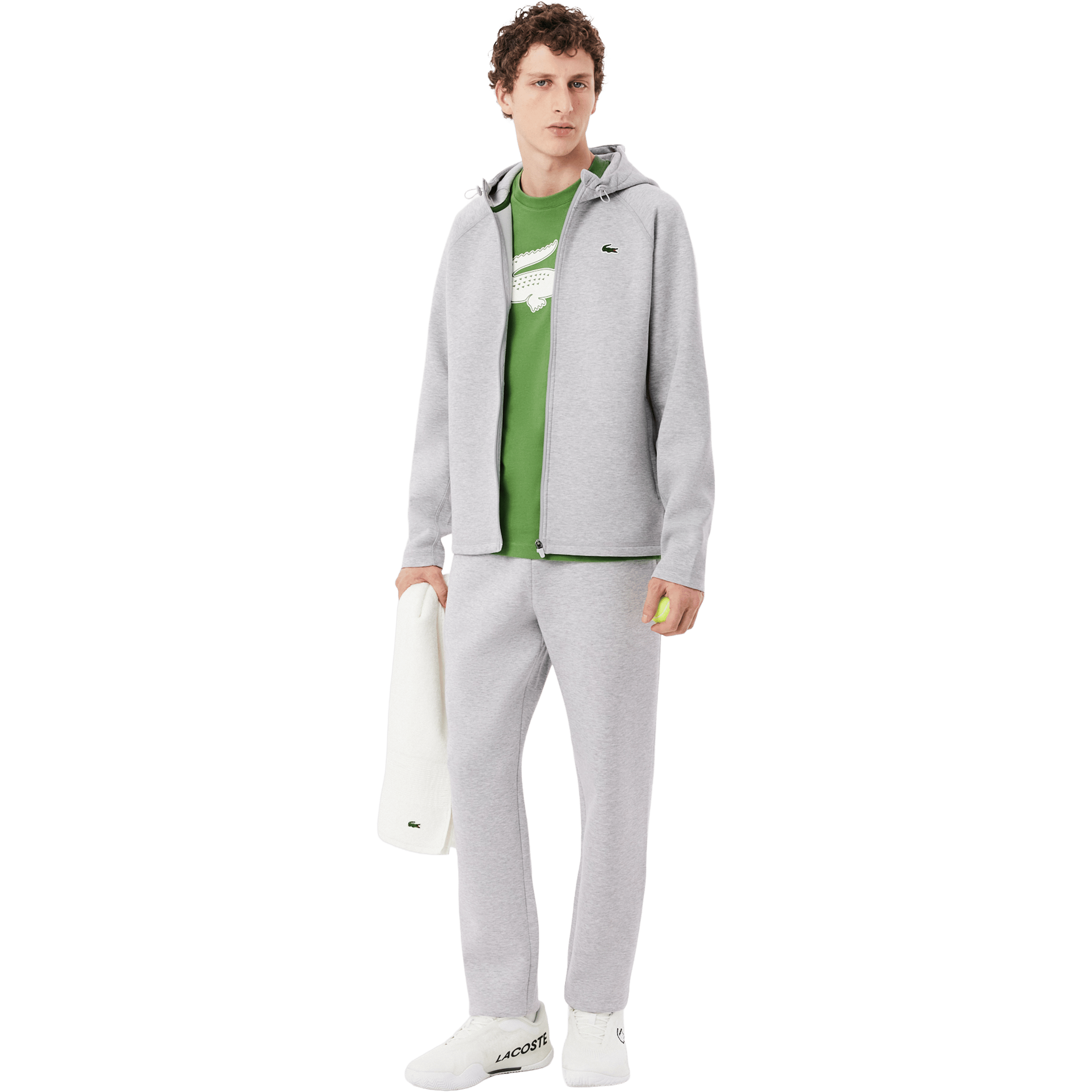 Mens Lacoste Sport Stretch Zipped Hoodie