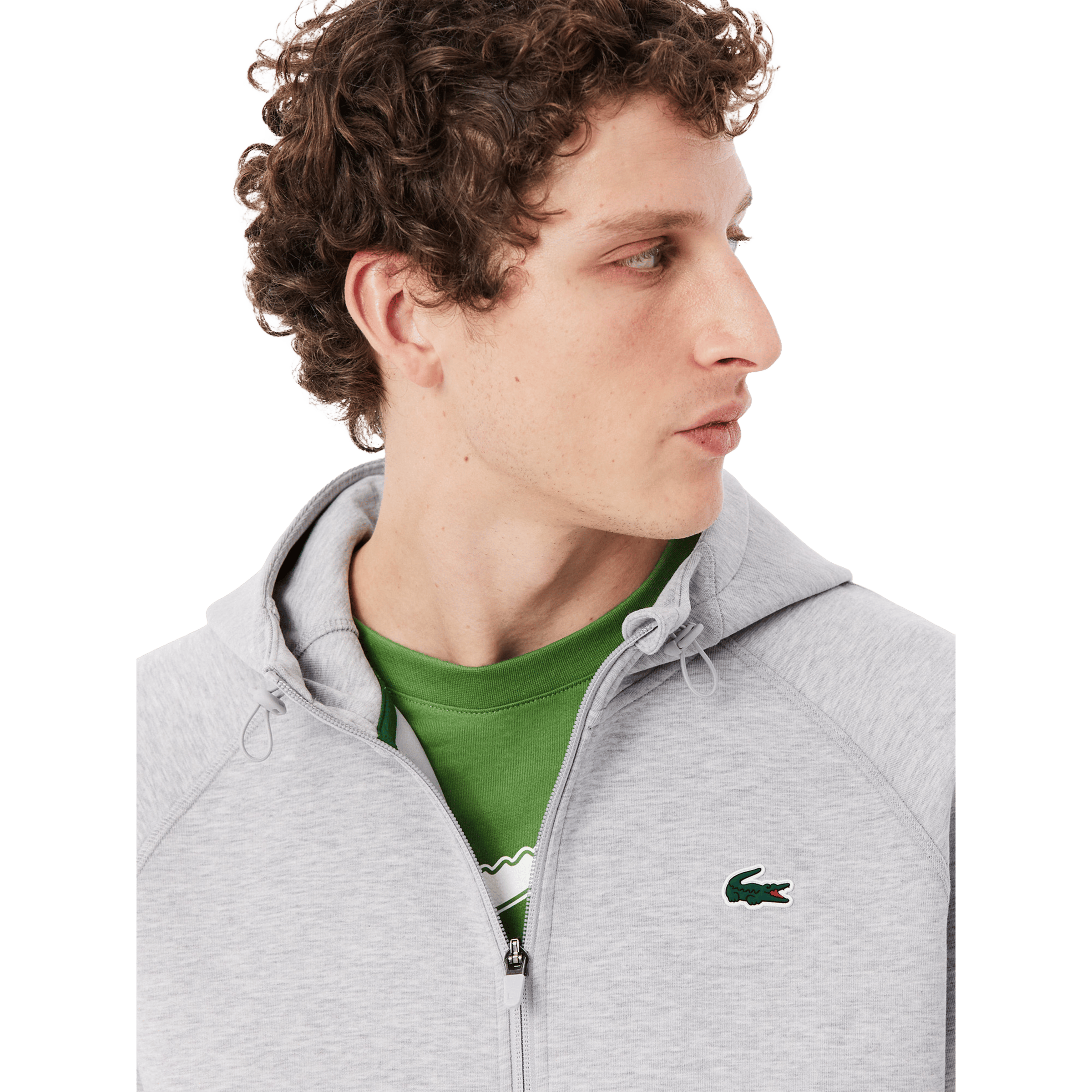 Mens Lacoste Sport Stretch Zipped Hoodie