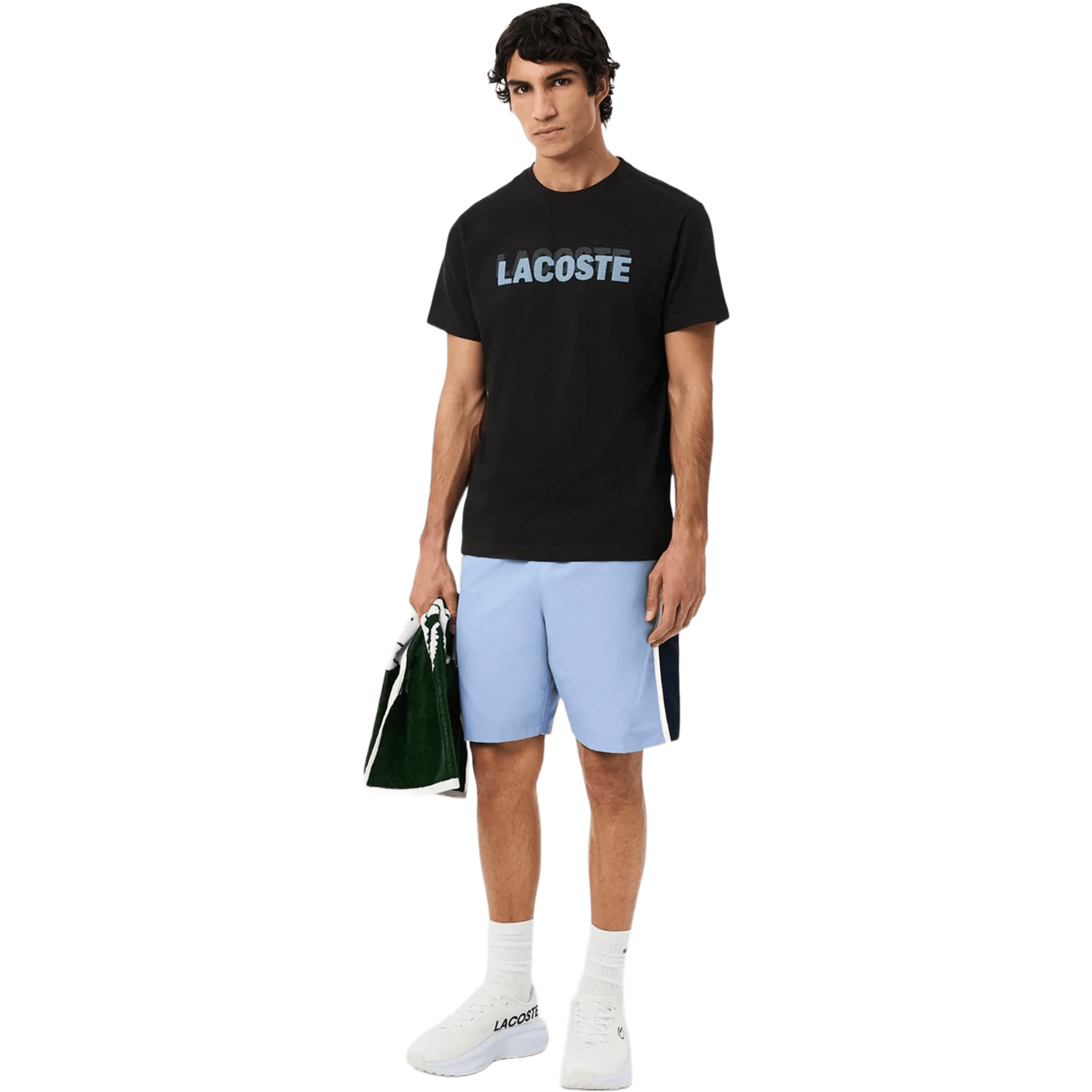 Mens Lacoste Ultra Dry Graphic Print Sport T-shirt