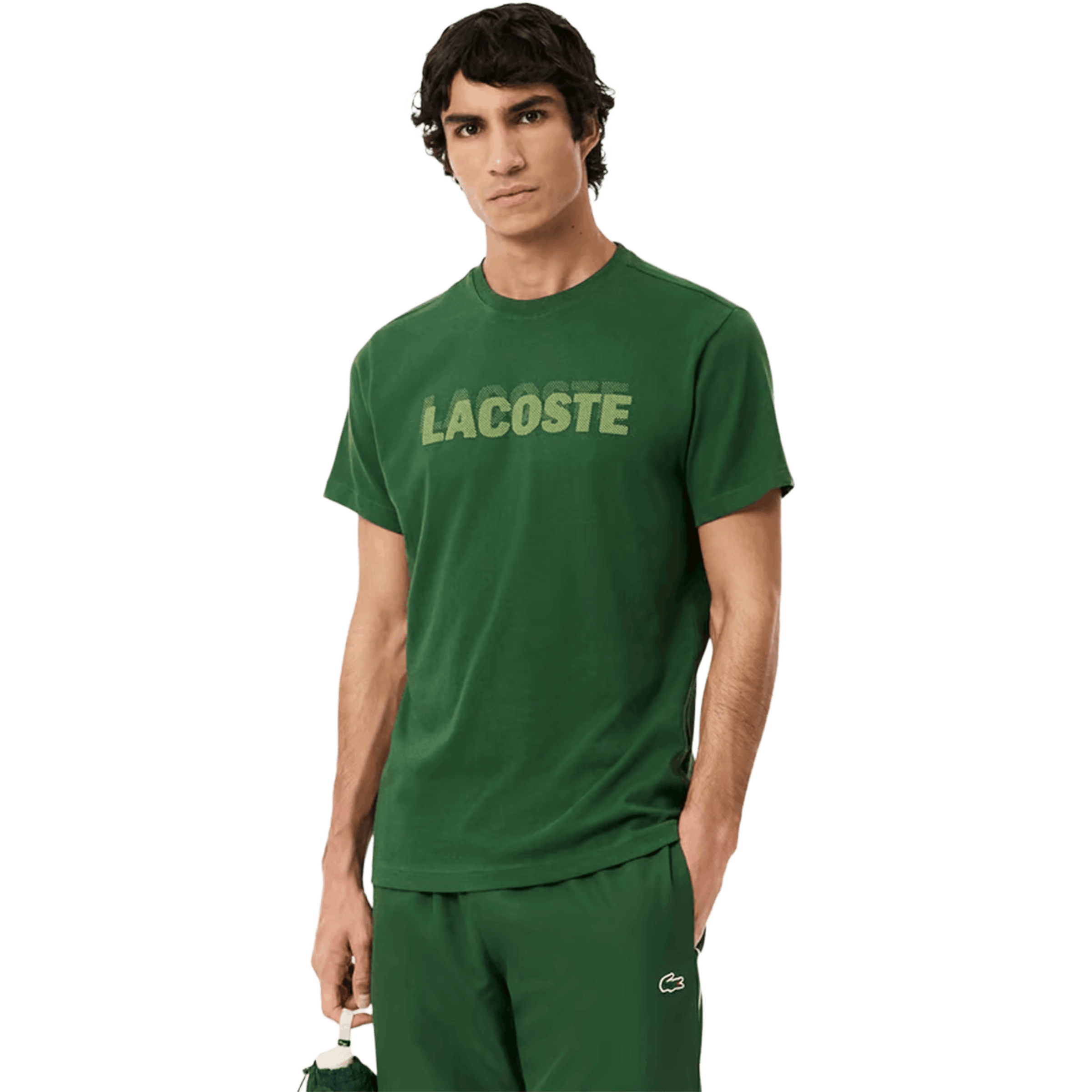 Mens Lacoste Ultra Dry Graphic Print Sport T-shirt