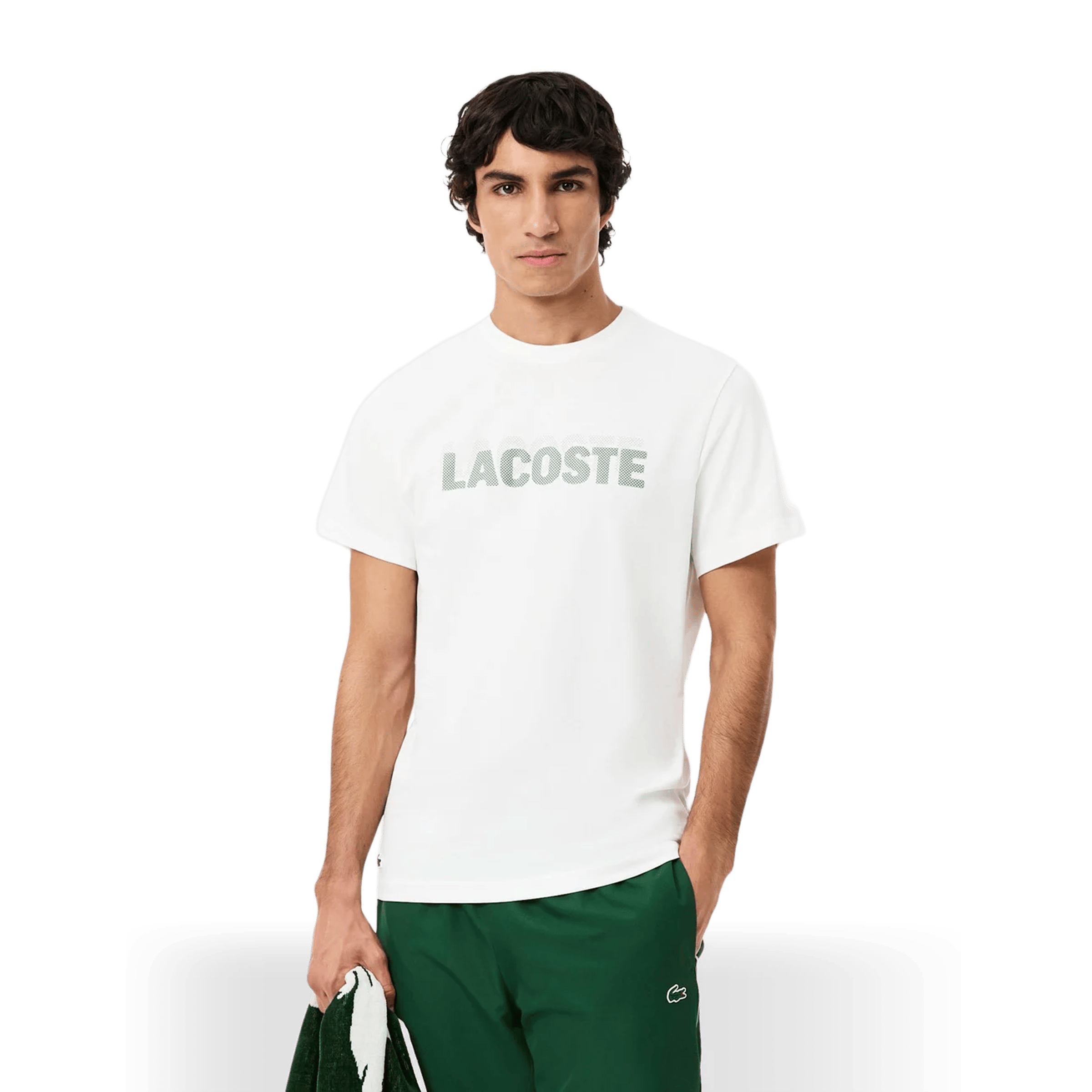 Mens Lacoste Ultra Dry Graphic Print Sport T-shirt