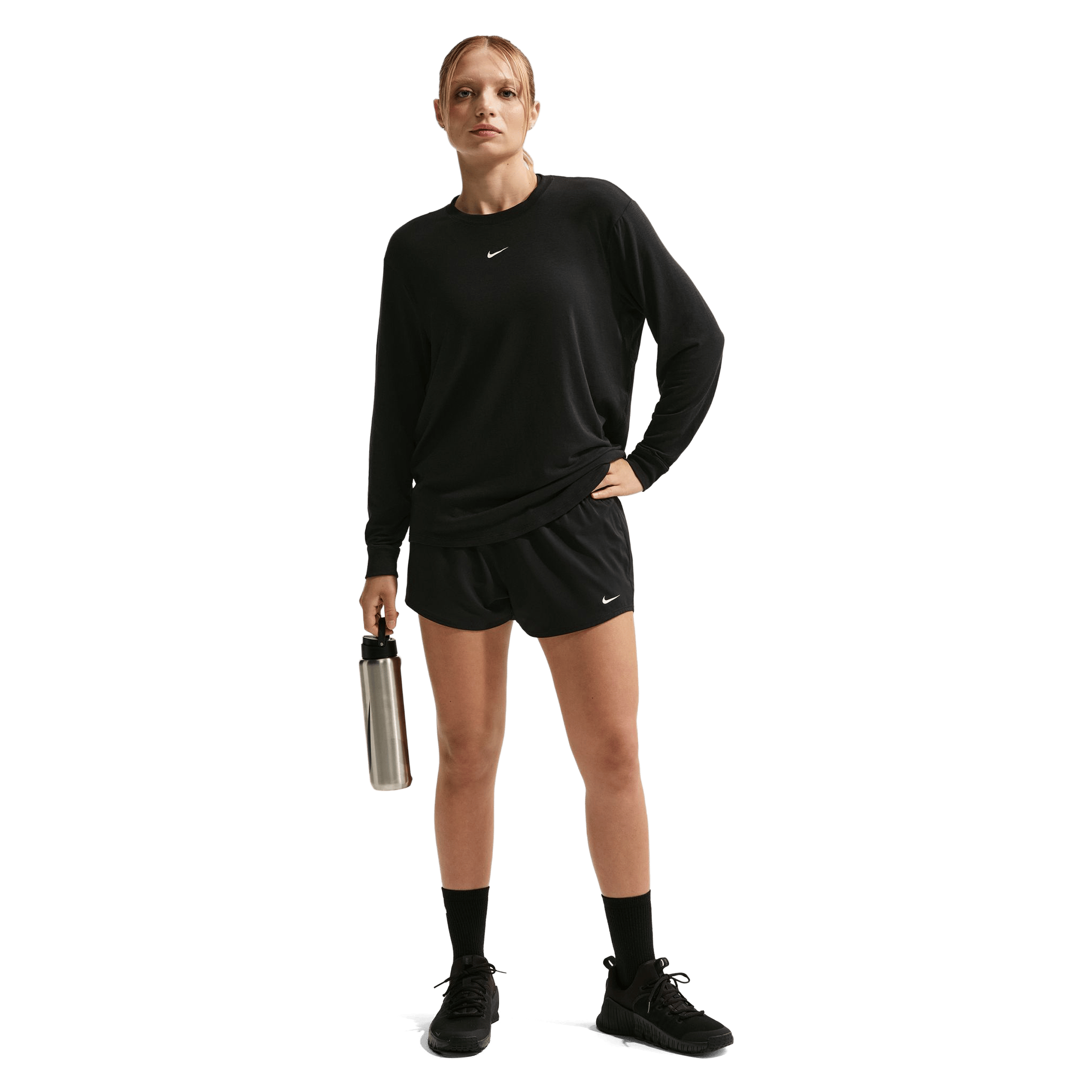 Womens Nike One Dri-FIT Mid-Rise (3") Brief-Lined Shorts