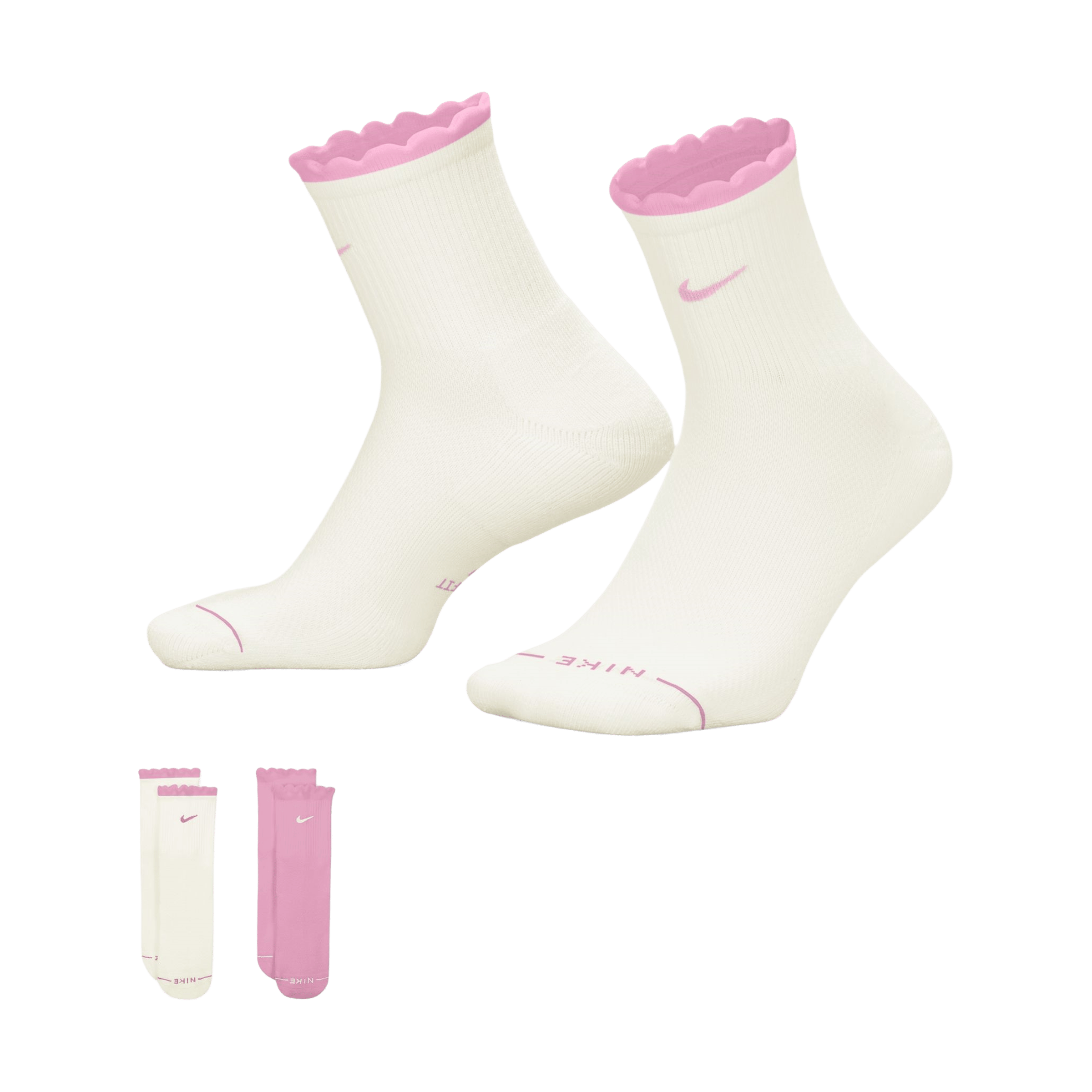 Unisex Nike (2pk) Everyday Elevated Micro-Crew Socks