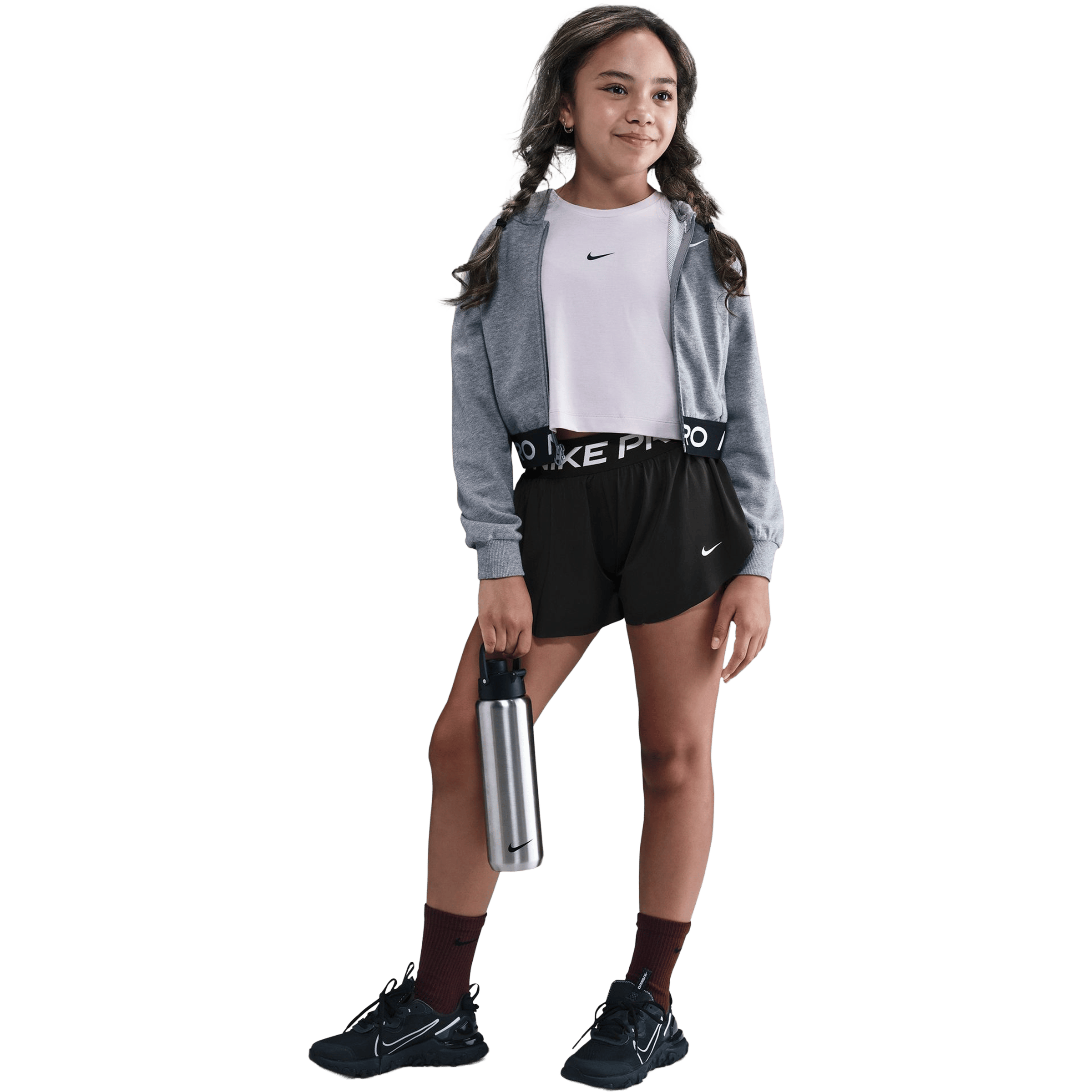 Kids Nike Pro Girls' Dri-FIT 2-in-1 (3") Shorts