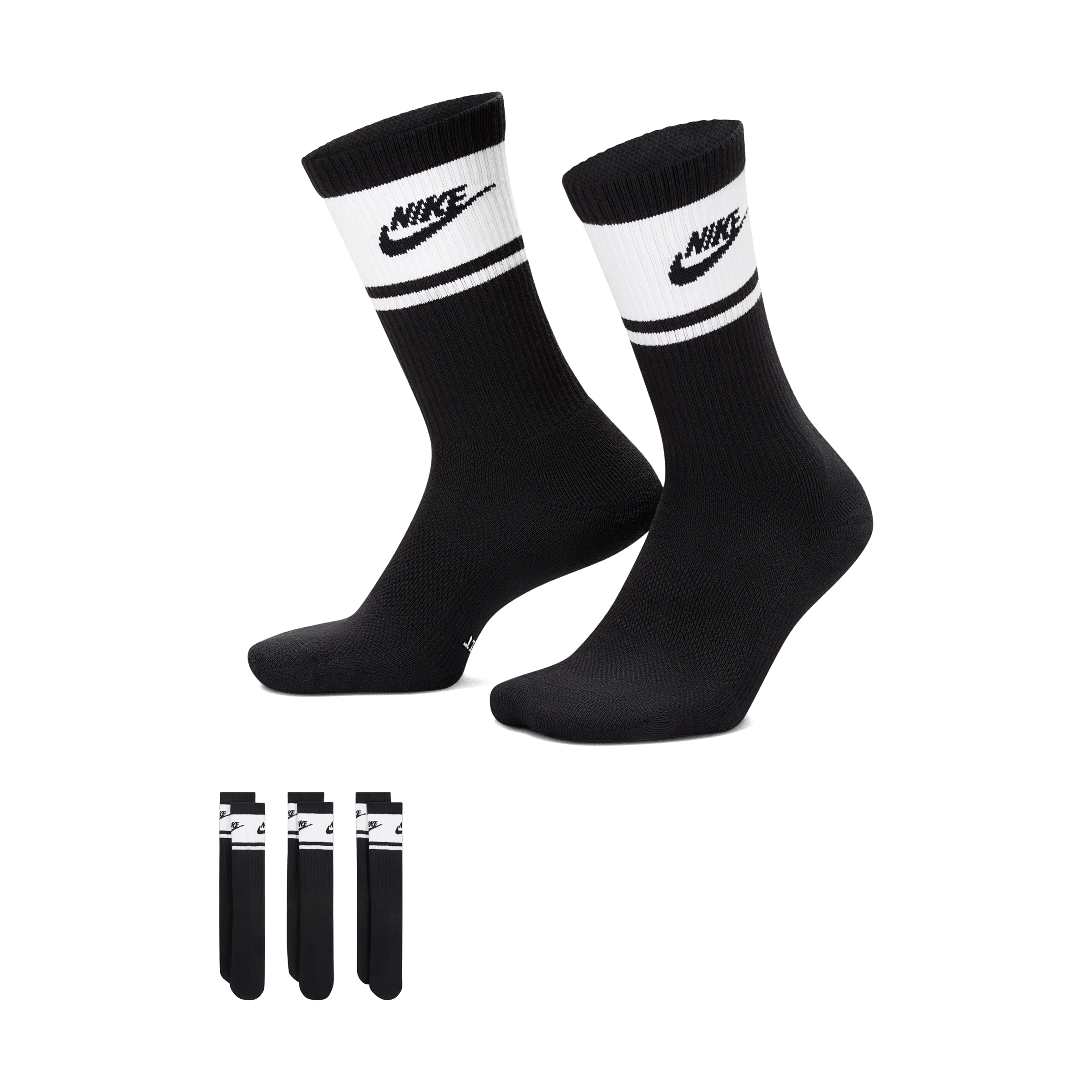 Unisex Nike (3pk) Everyday Elevated Crew Socks