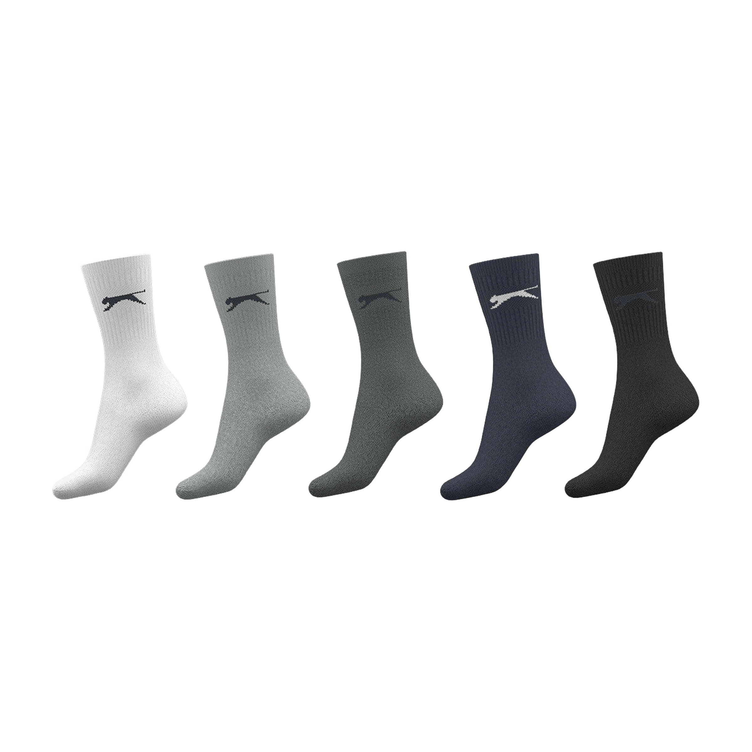 Kids Slazenger (5pk) Crew Socks - UK 1-6 (US 1.5-6.5)
