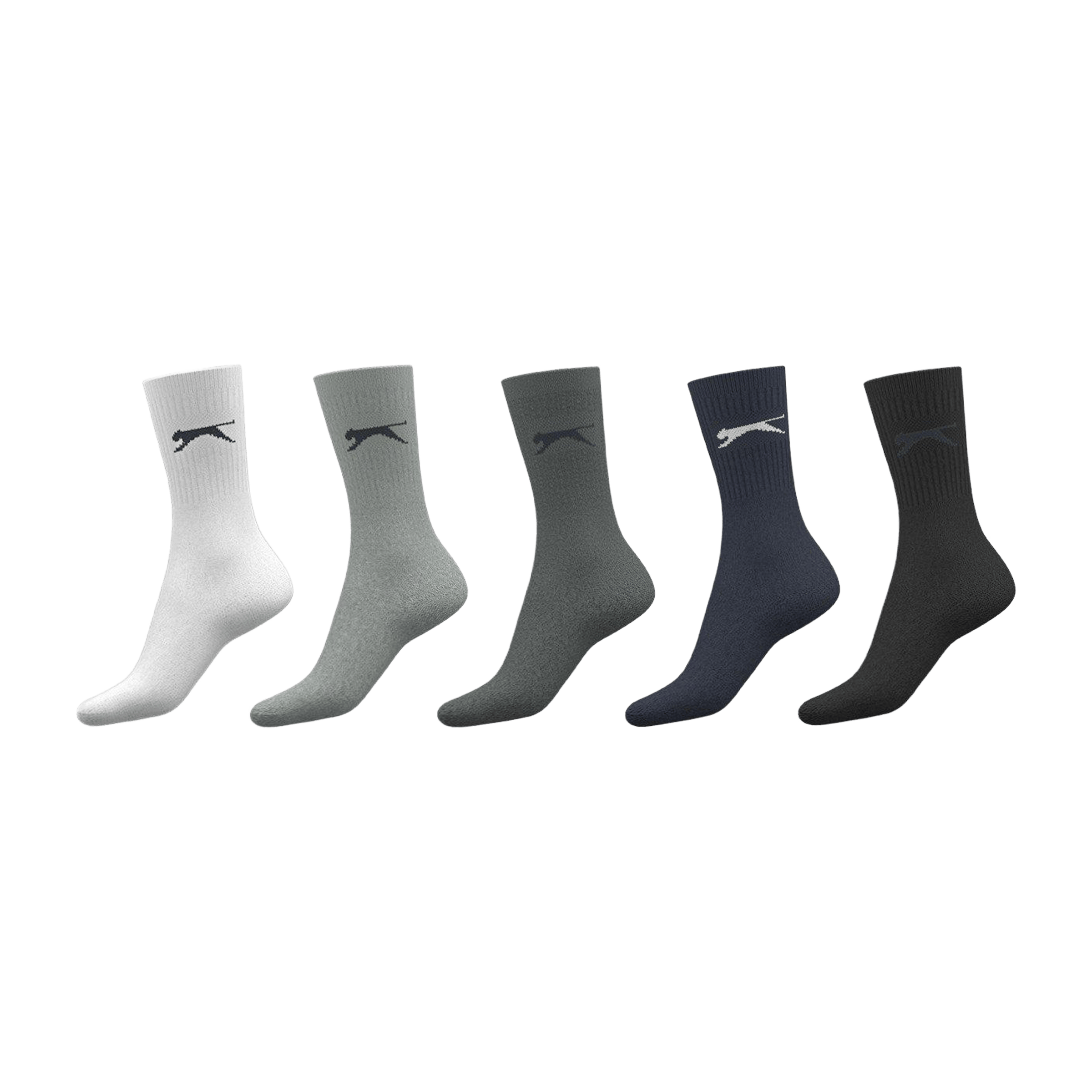 Mens Slazenger (5pk) Crew Socks - UK 7-11 (US 7.5-12)